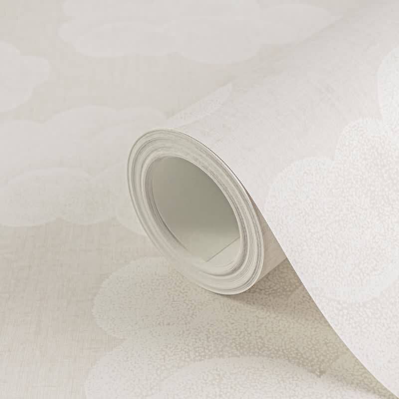 Wolken Tapete Beige Weiß Kinderzimmer Vliestapete mit Wolkenmotiv Kindertapete (KG-172198)