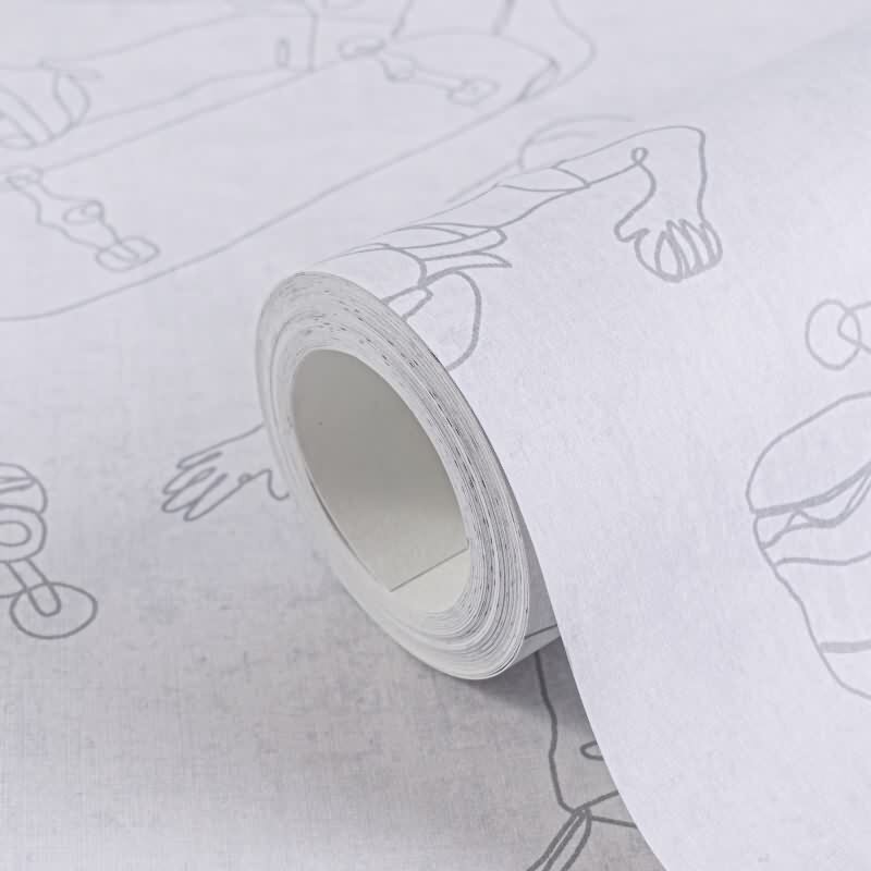 Skater-Tapete Hellgrau Streetstyle Mustertapete für Jugendliche Vliestapete modern (KG-172208)