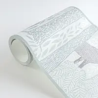 Tapetenborte Waldtiere in Gr&uuml;n Grau Tiermotiv...