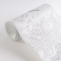 Bord&uuml;re Waldtiere in Beige Rosa Tiermotiv...