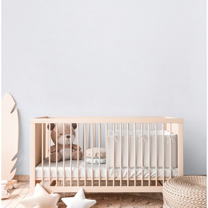 Kinderzimmer Unitapete Hellgrau Einfarbige Vliestapete Uni-Tapete modern (KG-172213)