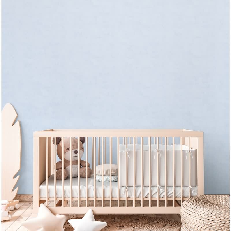 Tapete Kinderzimmer Jungenzimmer Hellblau Einfarbige Unitapete zart matt Vliestapete (KG-172217)