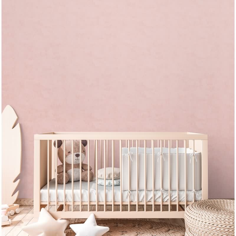 Tapete Mädchenzimmer Rosa Einfarbige Unitapete Kinderzimmer Vliestapete matt (KG-172223)
