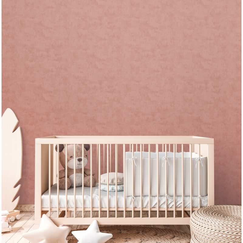 Tapete Kinderzimmer Jungen Rot Einfarbige Unitapete Vliestapete modern (KG-172226)