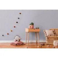Kinderzimmer Tapete Grau Einfarbige Unitapete Vliestapete...