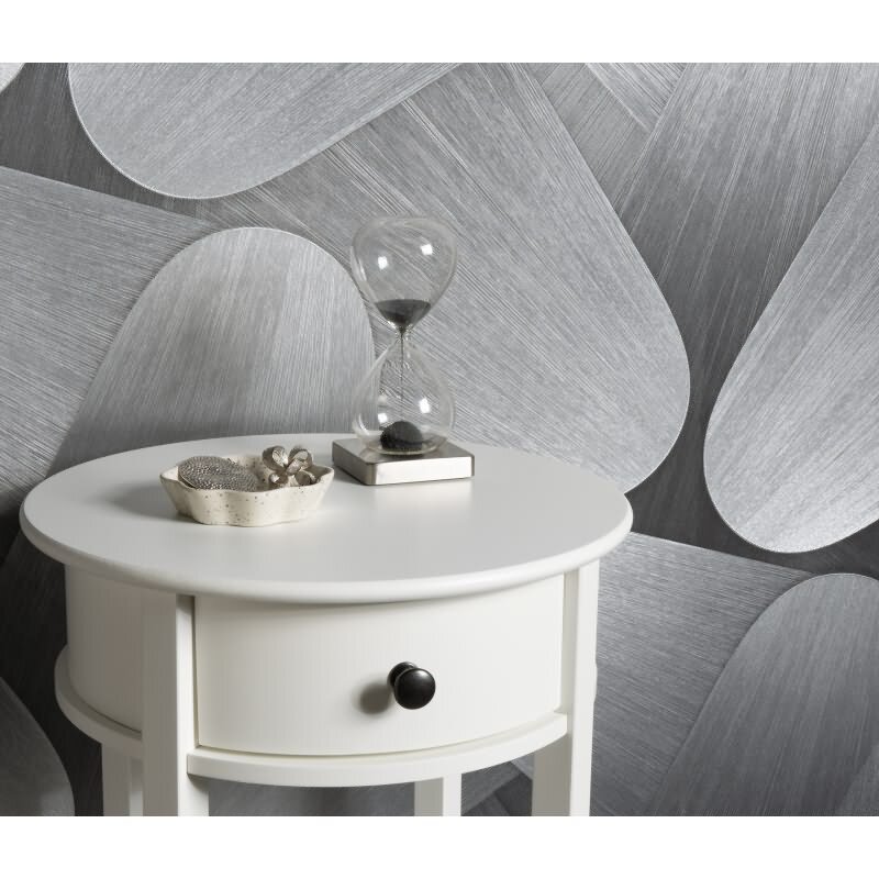 Tapete Grau, Silber, Erismann Vliestapete (KG-172229)