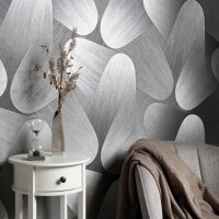 Tapete Grau, Silber, Erismann Vliestapete (KG-172229)