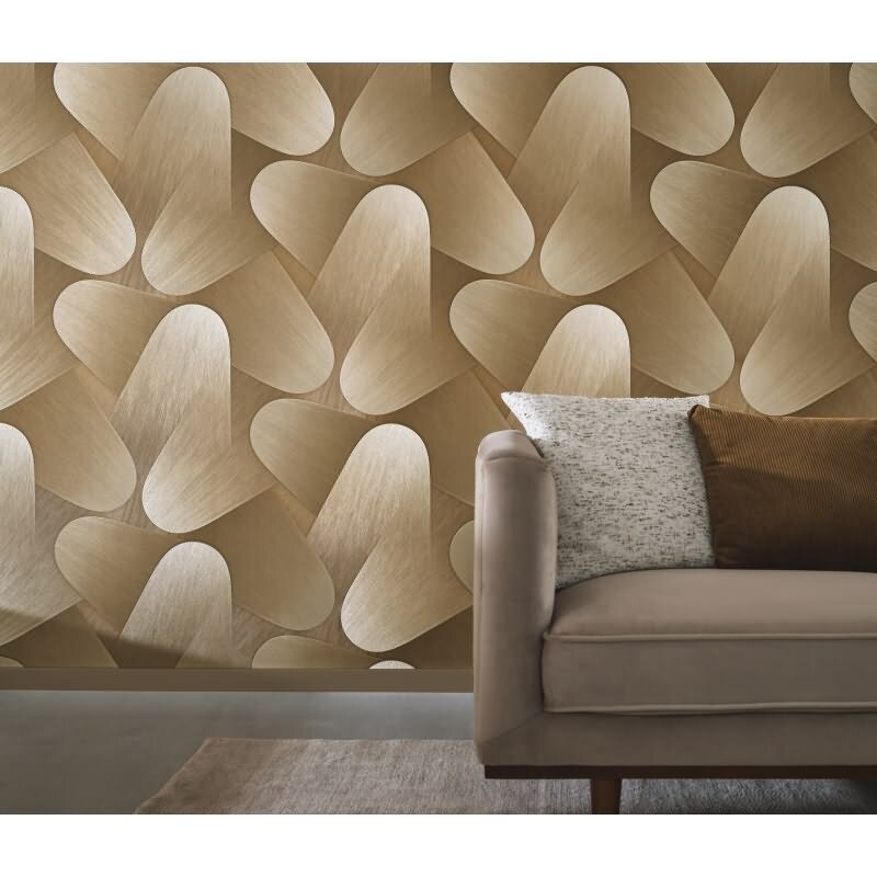 Tapete Gold, Kupfer, Erismann Vliestapete (KG-172230)