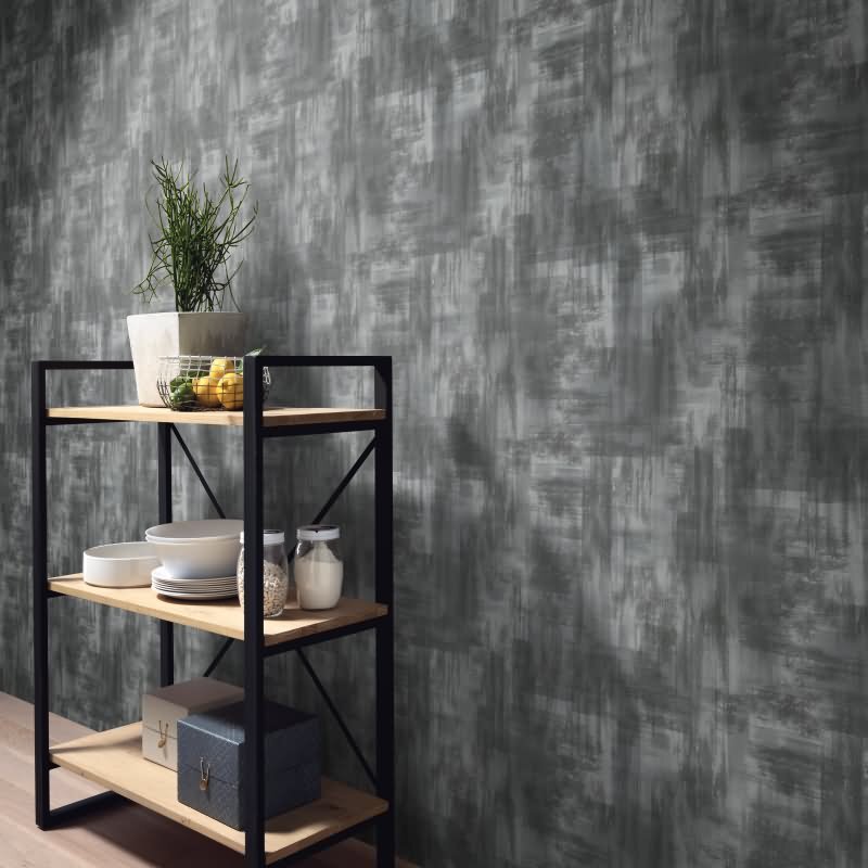 Tapete Grau, Silber, Erismann Vliestapete (KG-172264)