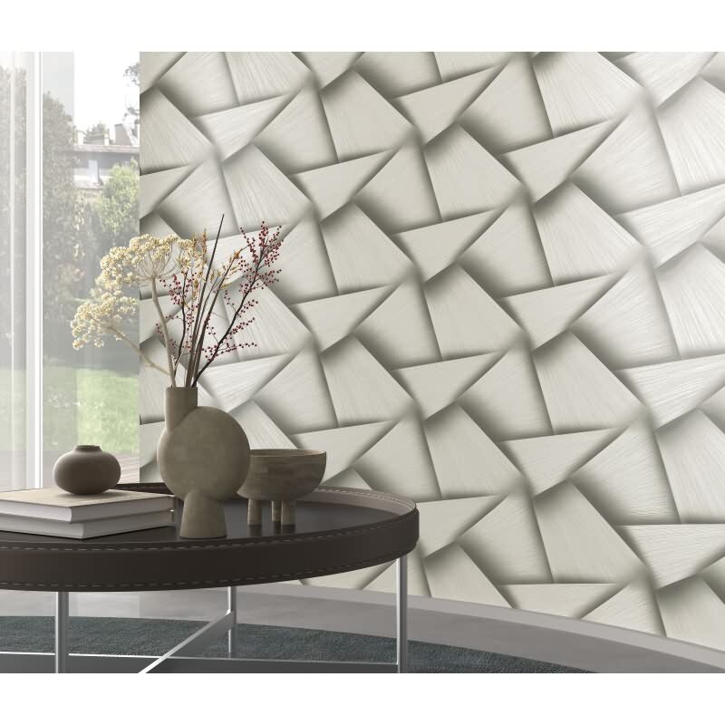 Tapete Grau, Silber, Erismann Vliestapete (KG-172276)