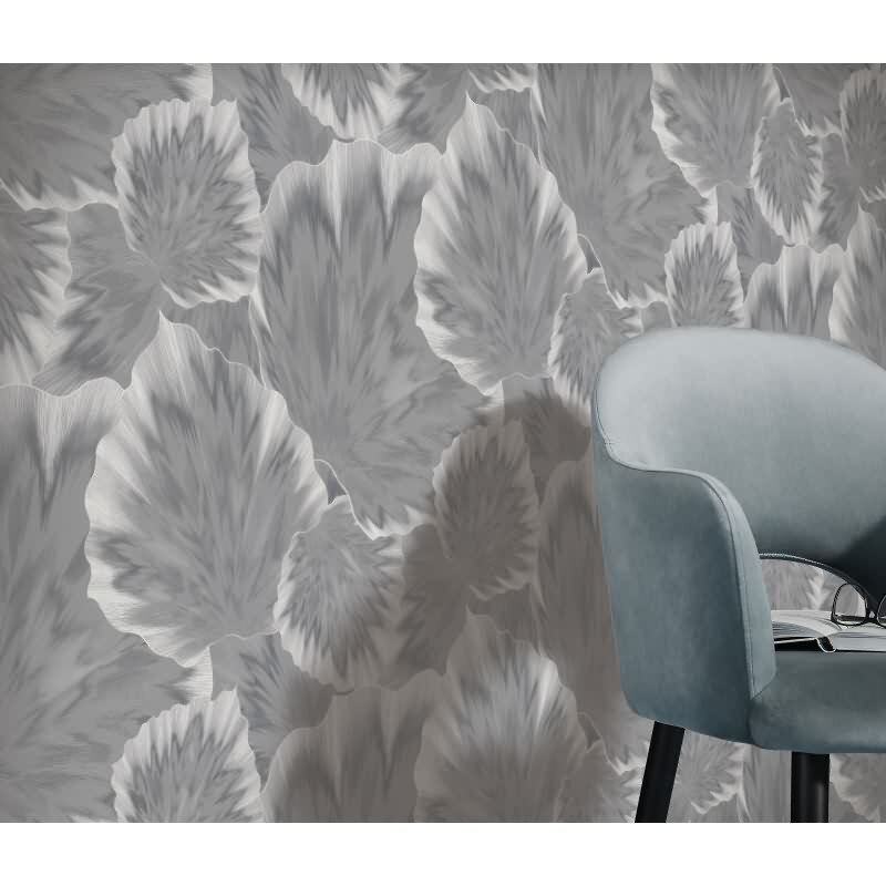 Tapete Grau, Silber, Erismann Vliestapete (KG-172278)