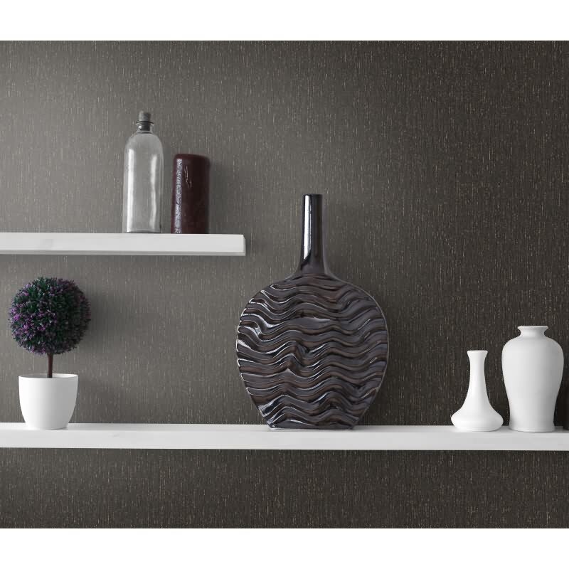 Tapete Schwarz, Anthrazit, Erismann Vliestapete (KG-172295)