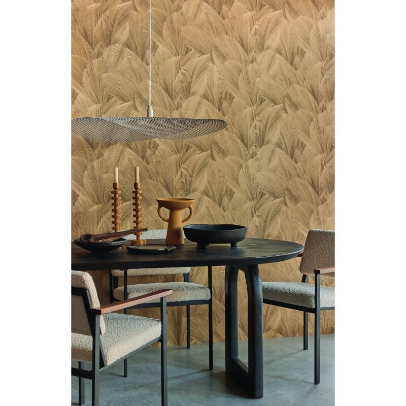 Tapete Gold, Kupfer, Eijffinger Vliestapete (KG-172456)