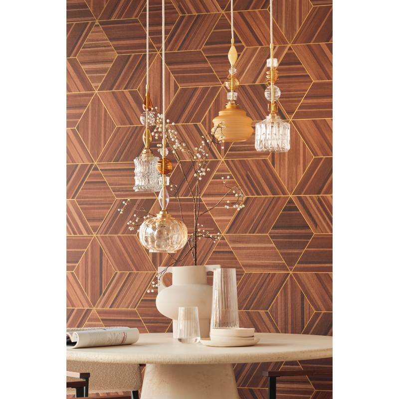 Tapete Gold, Kupfer, Eijffinger Vliestapete (KG-172485)