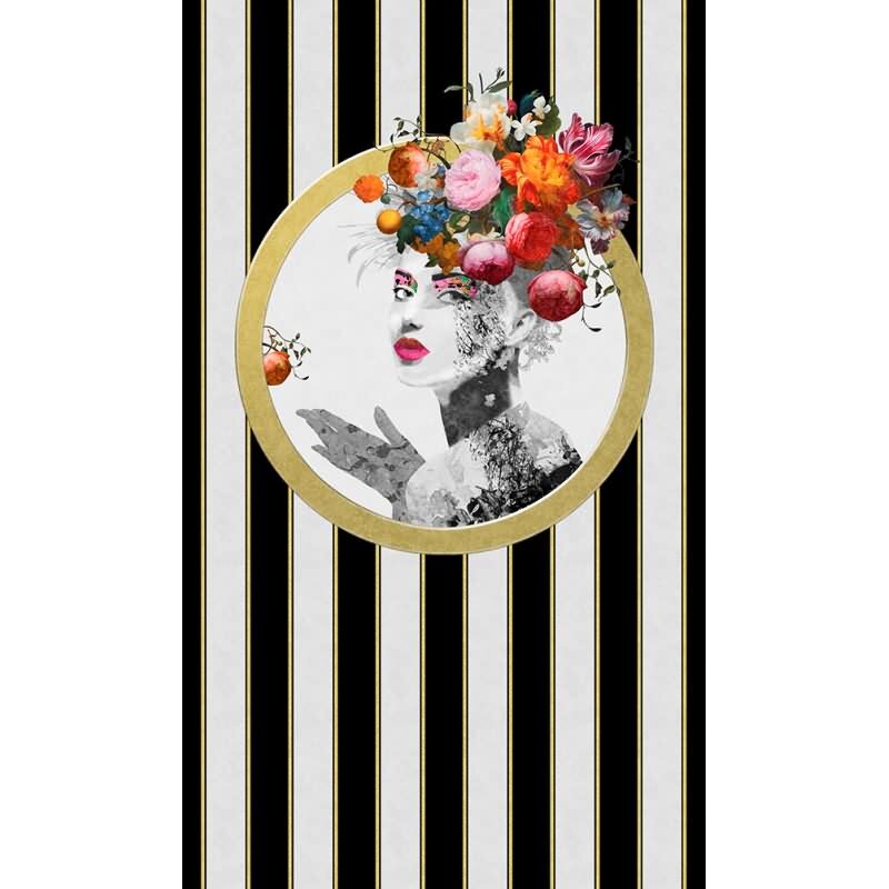 Vliestapete Streifen, Gesicht Streifen Klassisch, Romantisch matt in Schwarz für Wohnzimmer, Schlafzimmer (KG-172641)