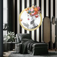 Vliestapete Streifen, Gesicht Streifen Klassisch,...