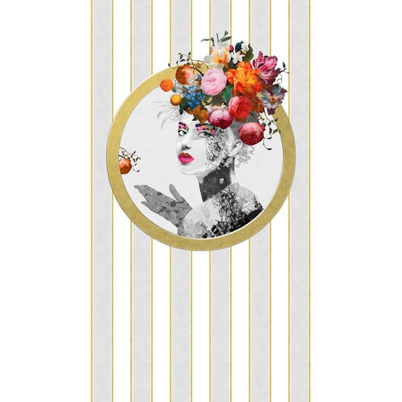 Vliestapete Streifen, Gesicht Streifen Klassisch, Romantisch matt in Weiß für Wohnzimmer, Schlafzimmer (KG-172642)