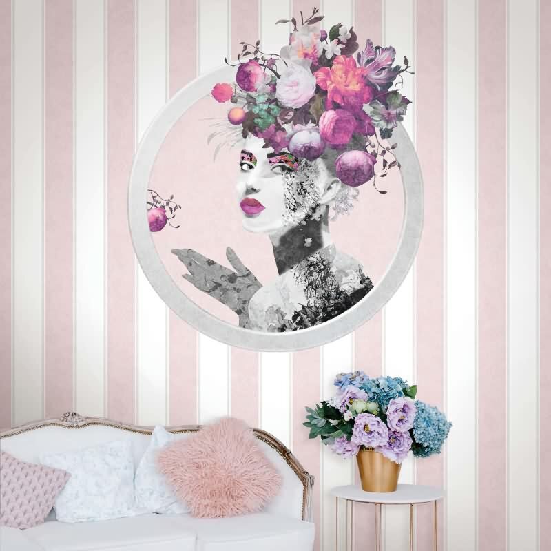 Vliestapete Streifen, Gesicht Streifen Klassisch, Romantisch matt in Weiß für Wohnzimmer, Schlafzimmer (KG-172643)