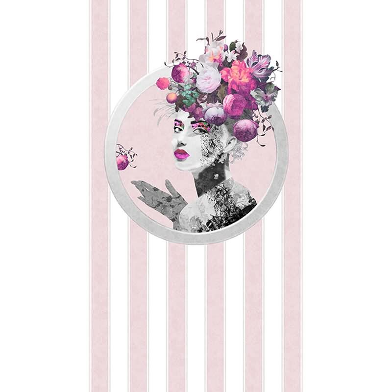 Vliestapete Streifen, Gesicht Streifen Klassisch, Romantisch matt in Weiß für Wohnzimmer, Schlafzimmer (KG-172643)