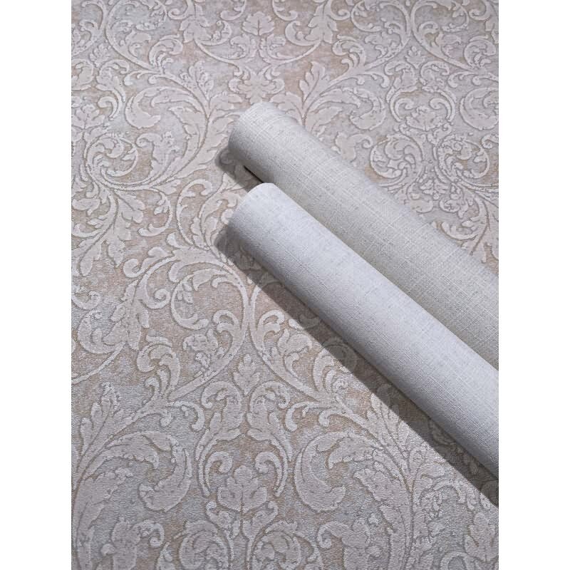 Vliestapete Ornament Ornamental Klassisch matt in Beige für Wohnzimmer, Schlafzimmer (KG-172668)