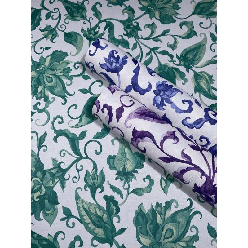 Vliestapete Blätter, Ranken Floral Natur matt in Grau für Wohnzimmer, Schlafzimmer (KG-172679)