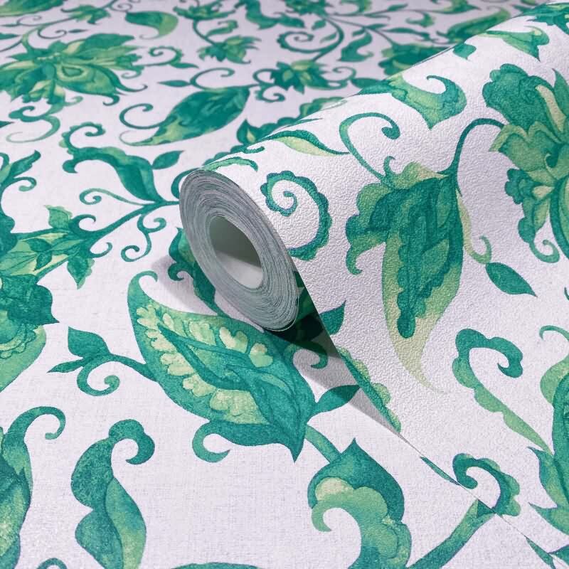 Vliestapete Blätter, Ranken Floral Natur matt in Grau für Wohnzimmer, Schlafzimmer (KG-172681)