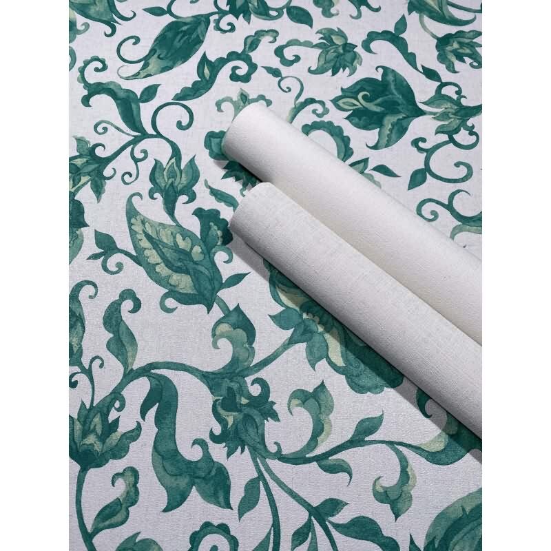 Vliestapete Blätter, Ranken Floral Natur matt in Grau für Wohnzimmer, Schlafzimmer (KG-172681)