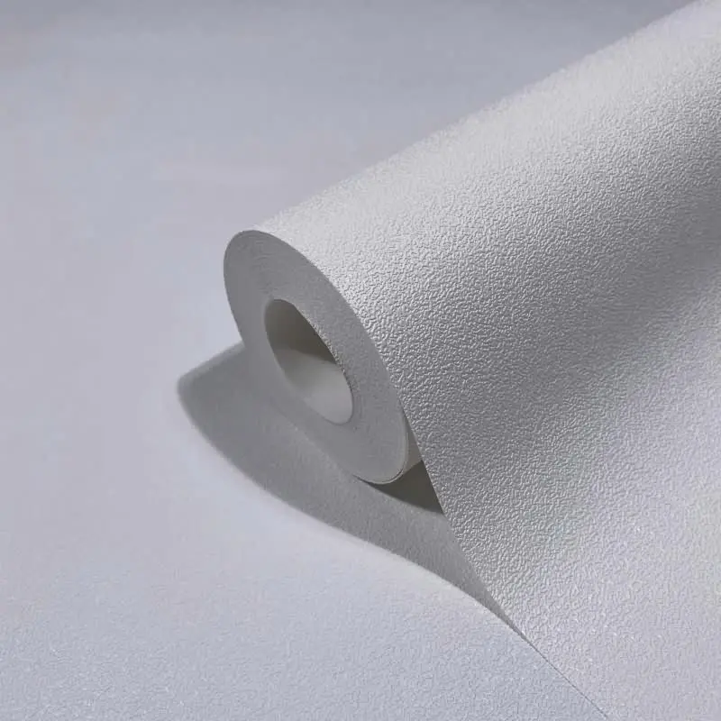 Vliestapete Strukturiert Uni Modern  in Weiß für Wohnzimmer, Schlafzimmer, Küche, Kinderzimmer (KG-172687)