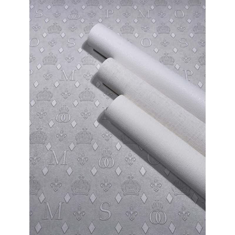 Vliestapete Strukturiert Uni Modern  in Weiß für Wohnzimmer, Schlafzimmer, Küche (KG-172688)