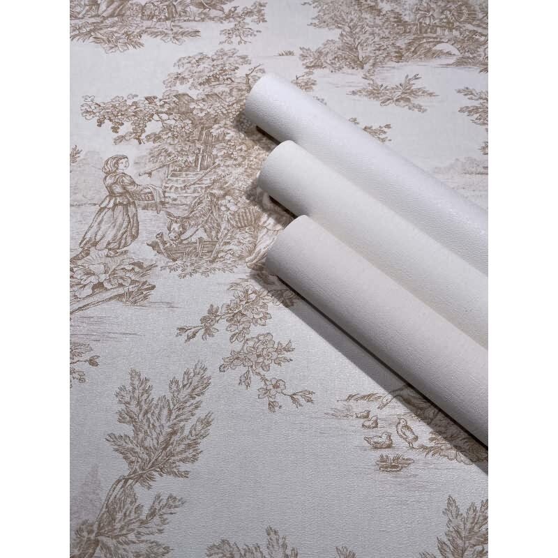 Vliestapete Strukturiert Uni Modern  in Beige für Wohnzimmer, Schlafzimmer, Küche (KG-172689)