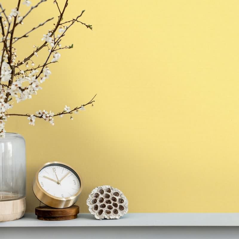 Vliestapete Strukturiert Uni Modern matt in Gelb für Wohnzimmer, Schlafzimmer, Kinderzimmer, Büro (KG-172701)