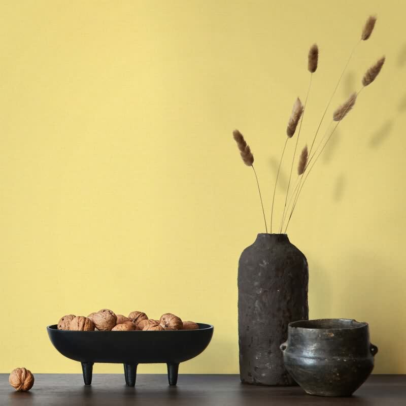 Vliestapete Strukturiert Uni Modern matt in Gelb für Wohnzimmer, Schlafzimmer, Kinderzimmer, Büro (KG-172701)