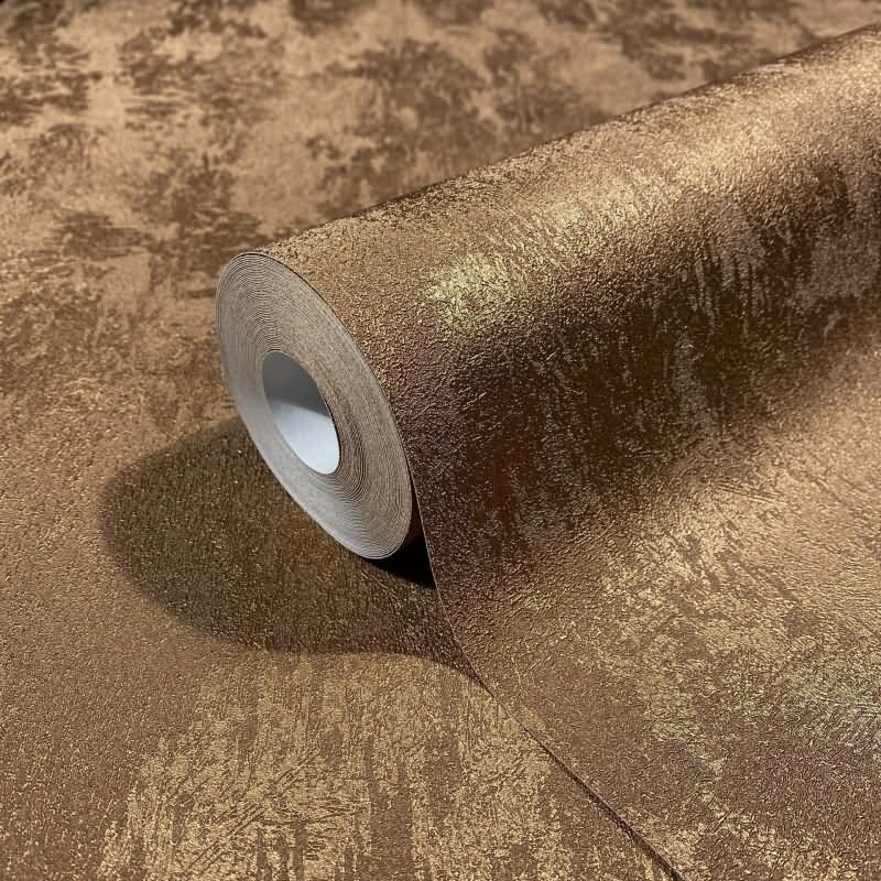 Vliestapete Betonoptik Metalloptik Modern glänzend in Kupfer für Wohnzimmer, Schlafzimmer, Büro (KG-172706)