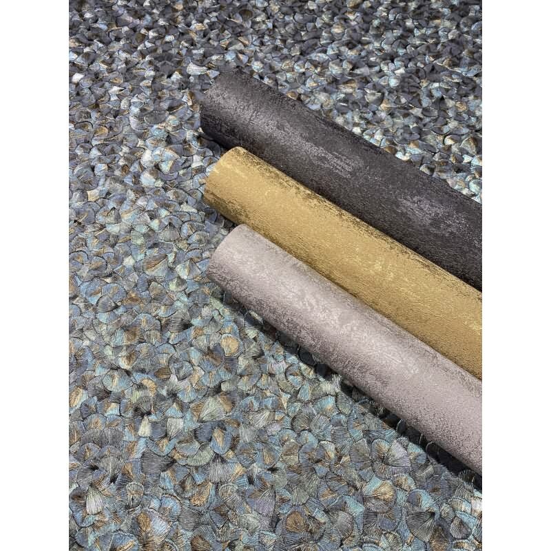 Vliestapete Betonoptik Metalloptik Modern glänzend in Schwarz für Wohnzimmer, Schlafzimmer, Büro (KG-172707)