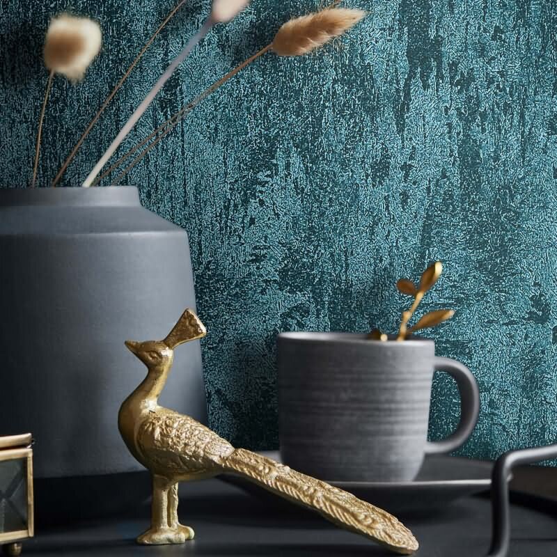 Vliestapete Betonoptik Metalloptik Modern glänzend in Grün für Wohnzimmer, Schlafzimmer, Büro (KG-172708)