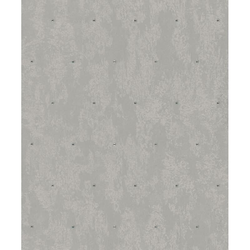 Vliestapete Betonoptik, Strasssteine Metalloptik Modern glänzend in Graubraun für Wohnzimmer, Schlafzimmer, Büro (KG-172710)