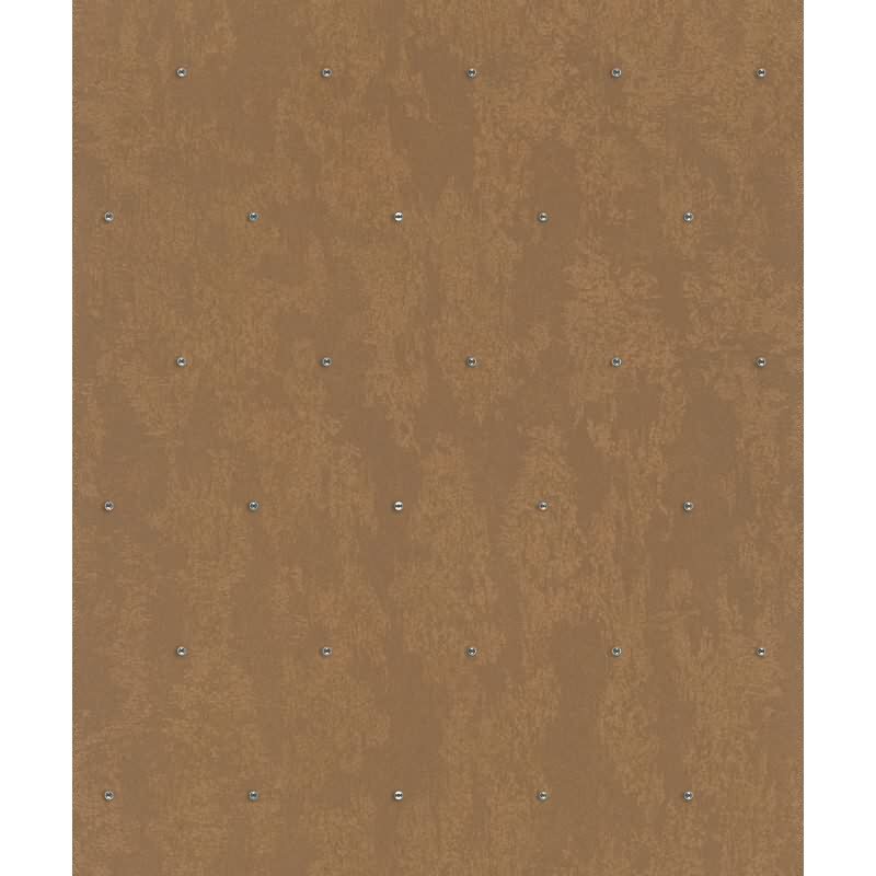 Vliestapete Betonoptik, Strasssteine Metalloptik Modern glänzend in Kupfer für Wohnzimmer, Schlafzimmer, Büro (KG-172713)