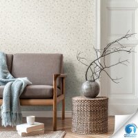 Vorgekleisterte florale Landhaus Tapete Rosa Grün...