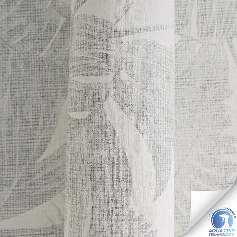 Vorgekleisterte Tapete in Dschungeloptik Grün Weiß - strukturierte Blätter-Vliestapete (KG-172829)