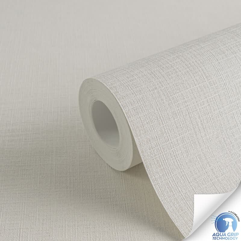 Vorgekleisterte Unitapete Textilstruktur Hellgrau Dunkelgrau - dezente Vliestapete (KG-172837)