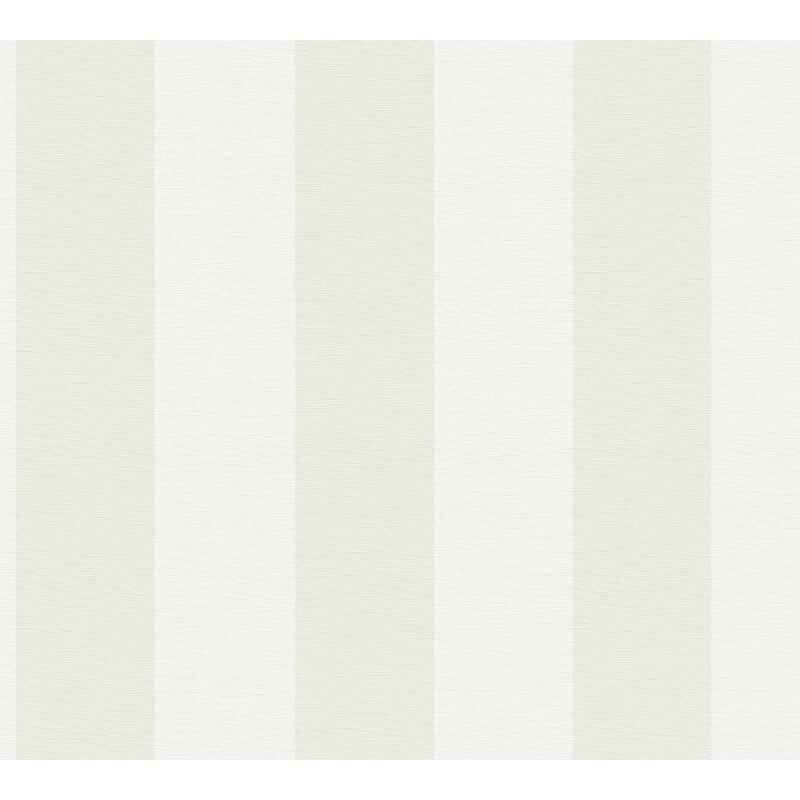 Vorgekleisterte Streifen-Tapete Creme Weiß - skandinavische Streifen-Vliestapete (KG-172838)