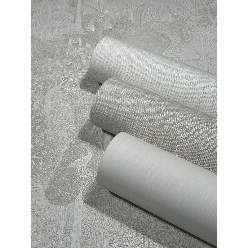 Vliestapete Texturiert, Linien Struktur Modern in Weiß für Wohnzimmer, Schlafzimmer, Lounge (KG-172851)