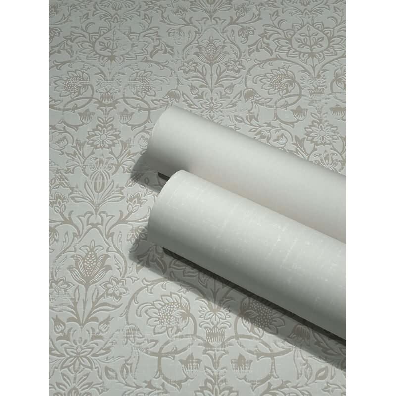 Vliestapete Vögel, Blumen Floral Natur in Grau für Wohnzimmer, Schlafzimmer, Lounge (KG-172862)