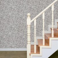 Vliestapete Blumen, Blattmotiv Floral Natur in Grau...