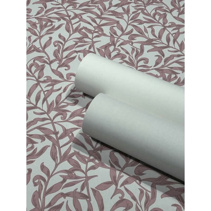 Vliestapete Blätter, Blattmotiv Floral Natur in Rot für Wohnzimmer, Schlafzimmer, Lounge (KG-172874)