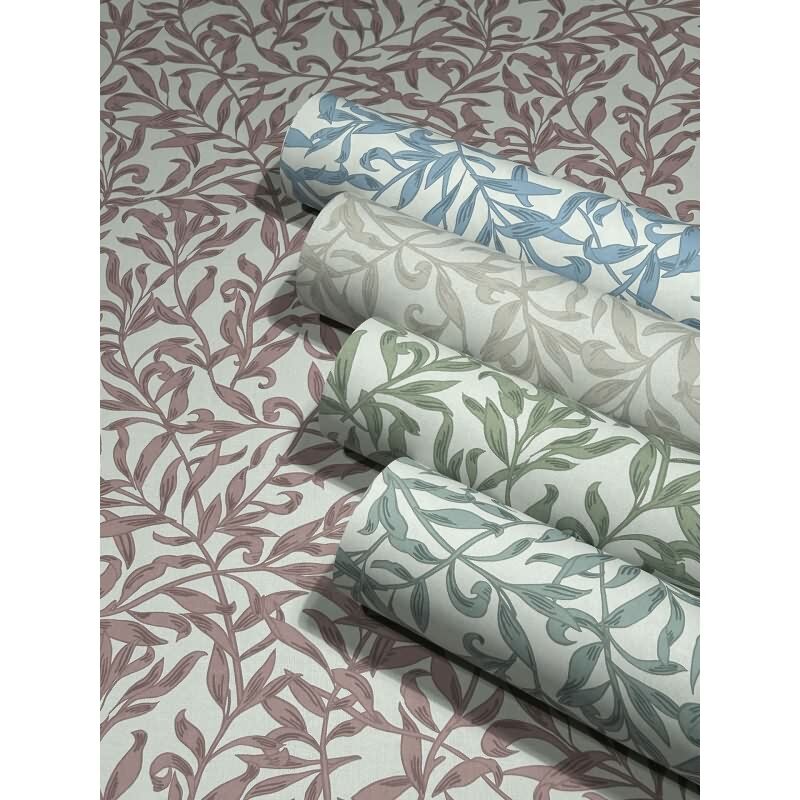 Vliestapete Blätter, Blattmotiv Floral Natur in Rot für Wohnzimmer, Schlafzimmer, Lounge (KG-172874)