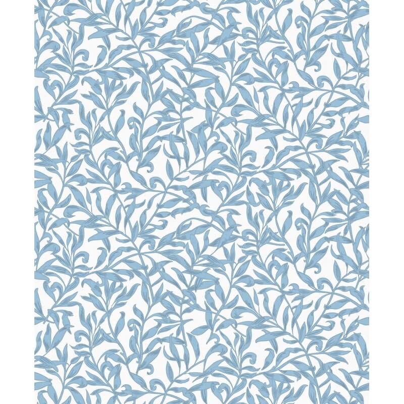 Vliestapete Blätter, Blattmotiv Floral Natur in Blau für Wohnzimmer, Schlafzimmer, Lounge (KG-172878)