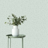 Vliestapete Bl&auml;tter, Blattmotiv Floral Natur in Blau...