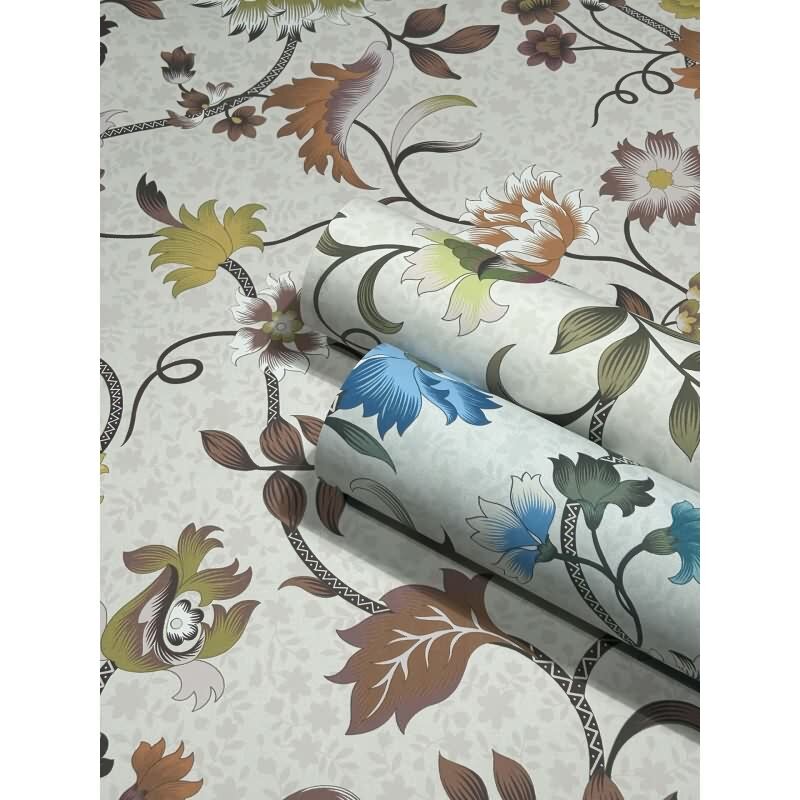 Vliestapete Blumen, Blätter Floral Natur in Rosa-Braun für Wohnzimmer, Schlafzimmer, Lounge (KG-172882)