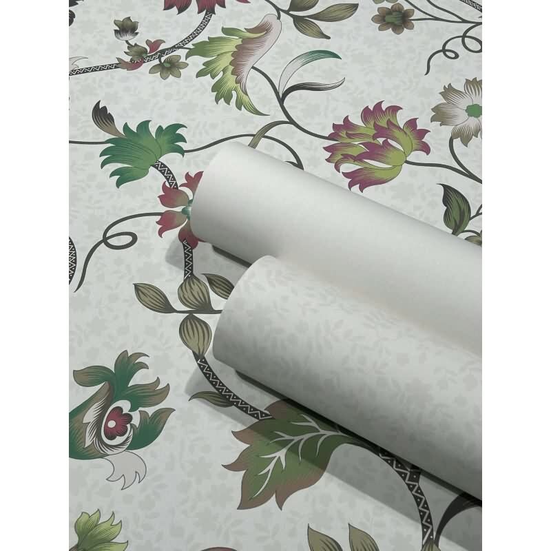 Vliestapete Blumen, Blätter Floral Natur in Grau für Wohnzimmer, Schlafzimmer, Lounge (KG-172884)